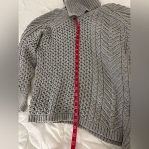 Vince Camuto grey All cotton asymmetrical sweater to show
